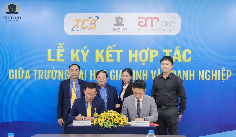 COOPERATION SIGNING CEREMONY BETWEEN AMNOTE AND GIA DINH UNIVERSITY